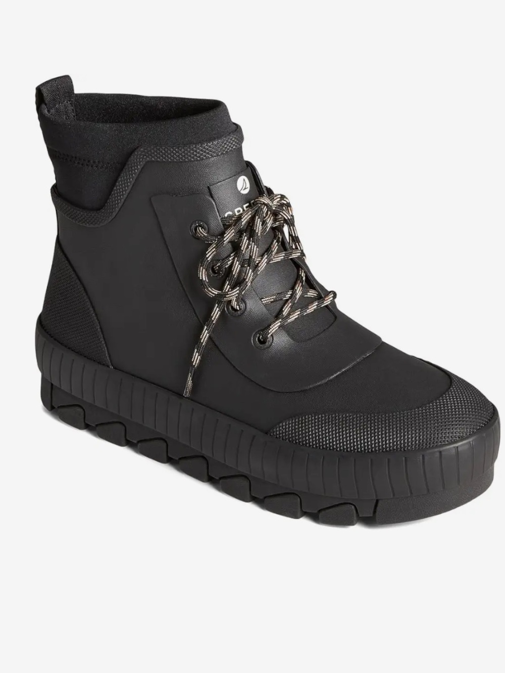 Soeeey torrent lace up rain snow boot size 5 women’s new black chunky